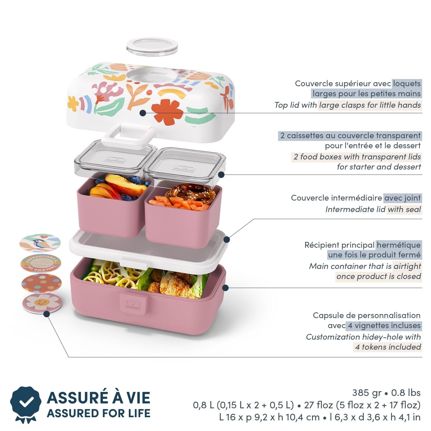 monbento-tresor-lunch-box-enfant-0-8-l-papercut-rose-floral image 5
