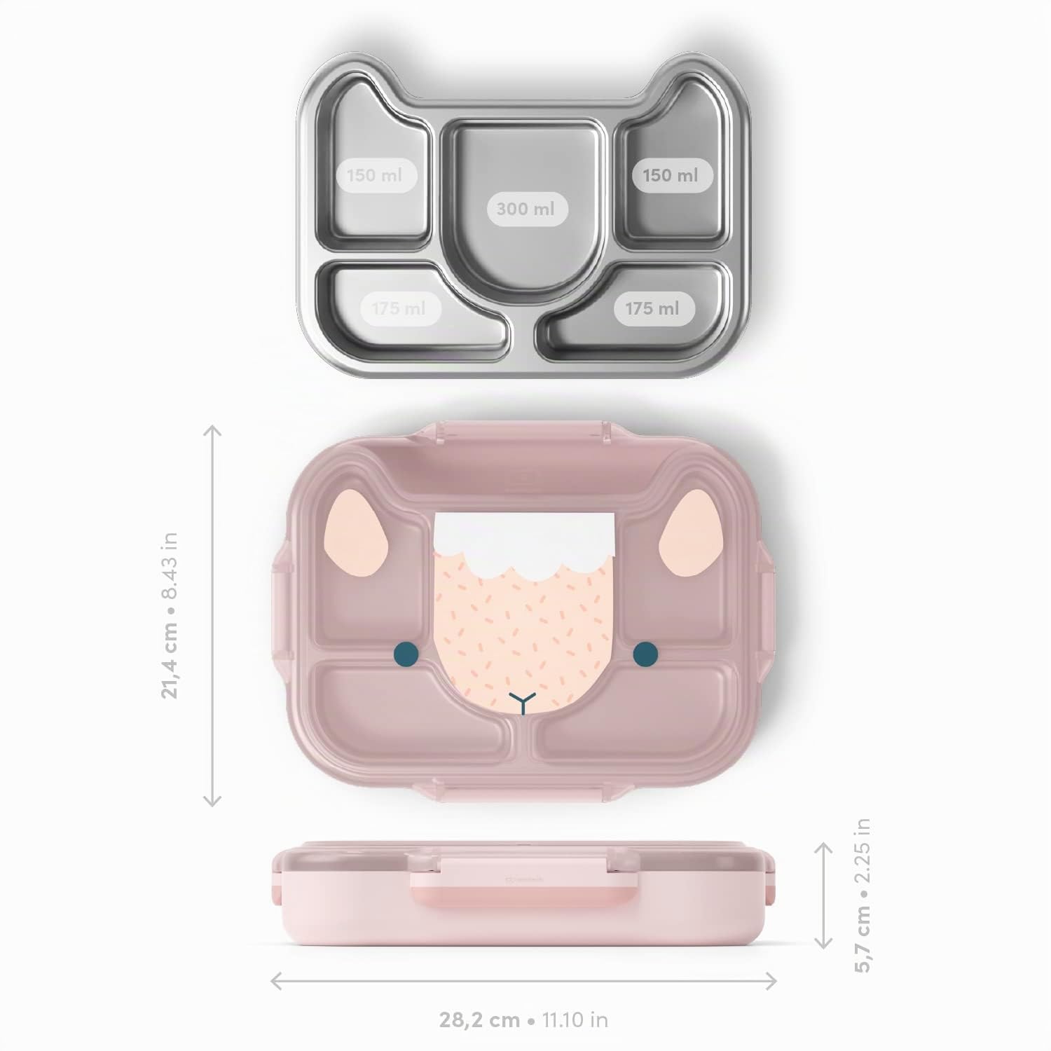 mon-bento-kids-mb-wonder-lunch-box-950ml-rose-sheep image 2