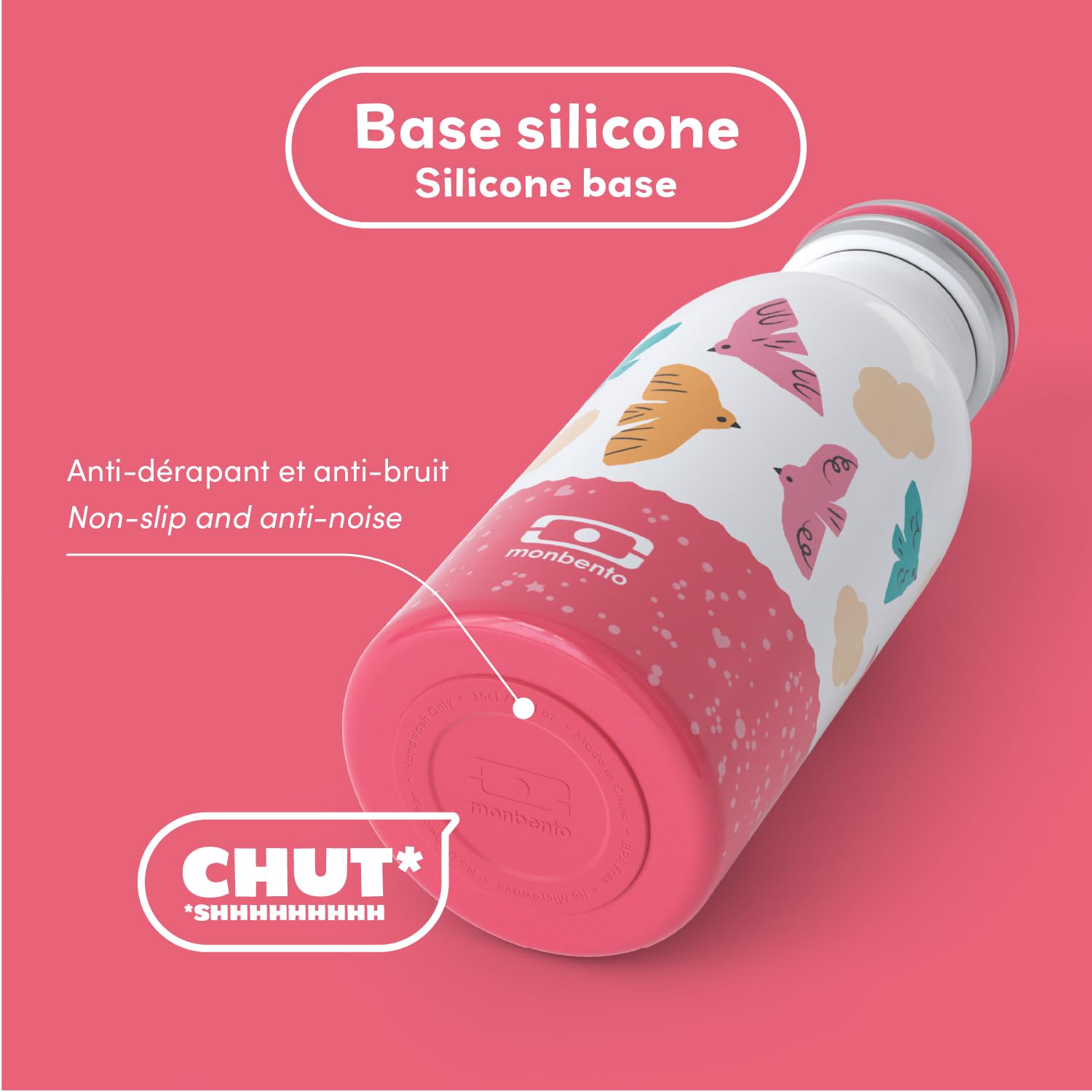 monbento-mb-cooly-gourde-isotherme-enfant-350ml-rose-birds-inox image 3