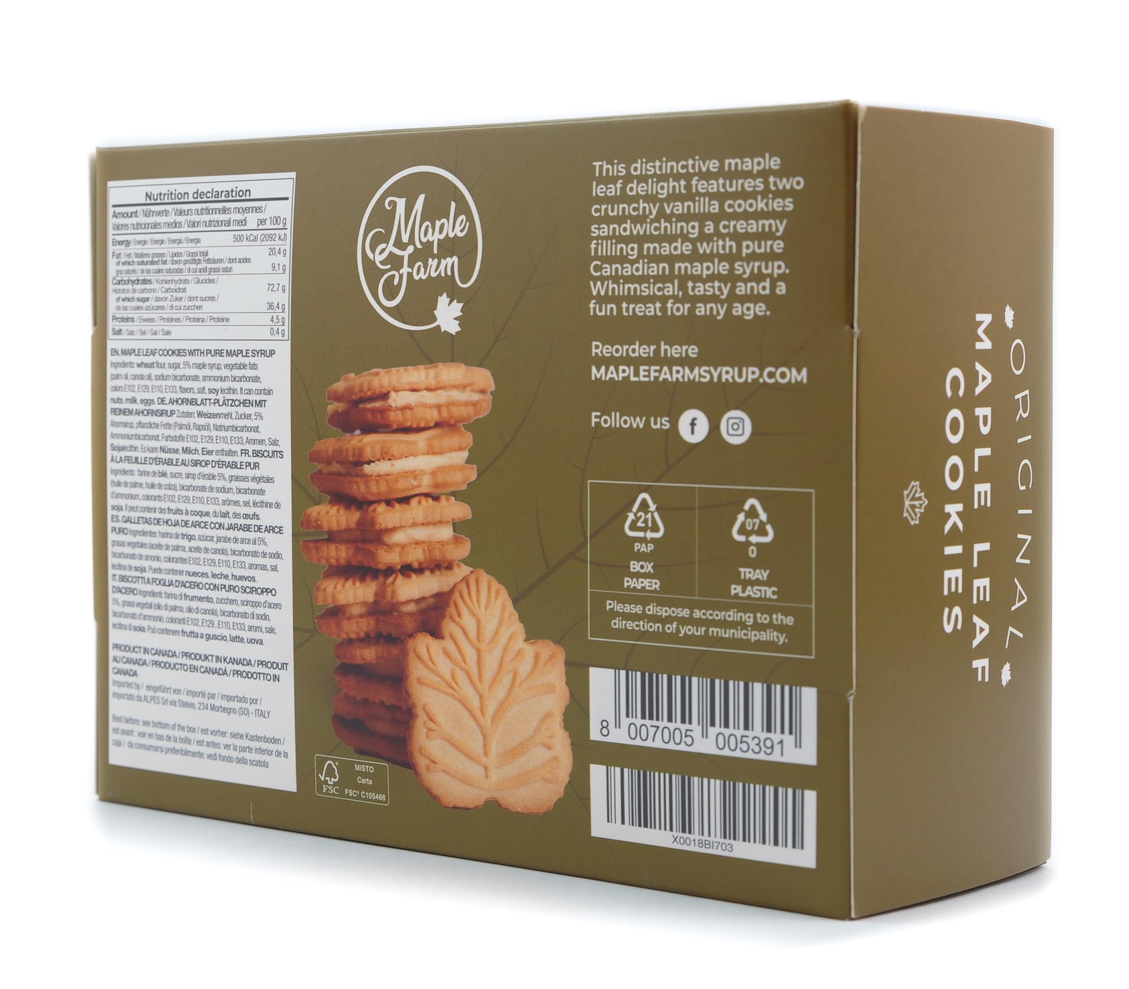maplefarm-biscuits-feuille-d-rable-fourr-s-325-g image 4