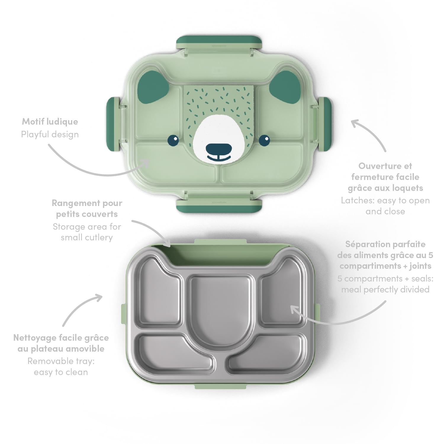 monbento-wonder-bear-lunch-box-enfant-950ml-vert-ours-inox image 4