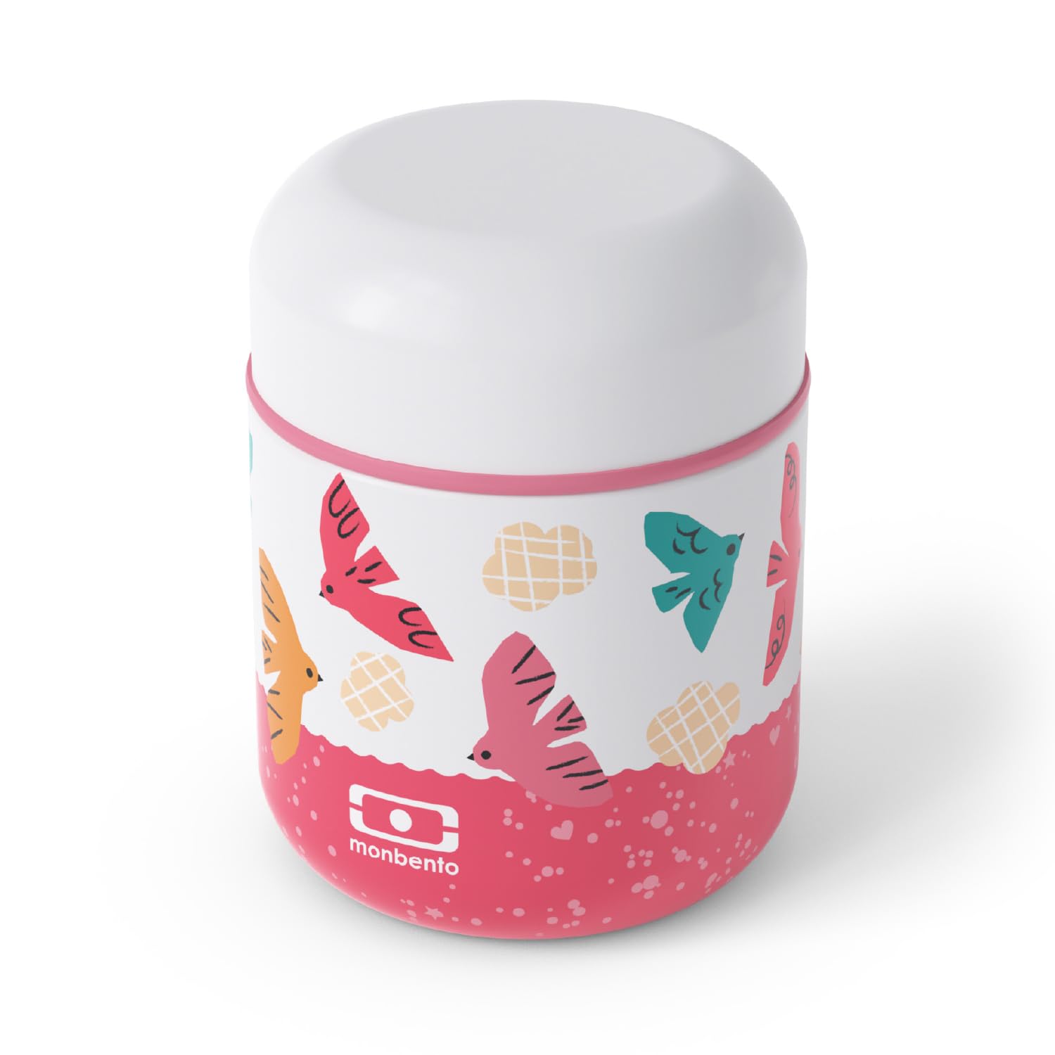monbento-capsule-bo-te-enfant-isotherme-rose-birds-280ml image 1