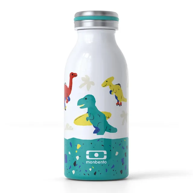 monbento-mb-cooly-gourde-isotherme-enfant-350ml-bleu-dino-inox image 1