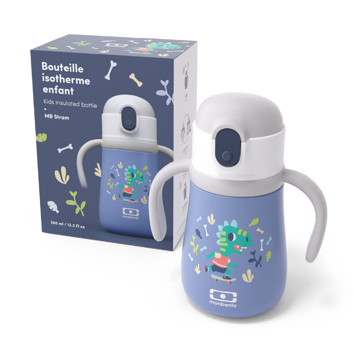 monbento-mb-stram-dino-gourde-isotherme-enfant-360ml-bleue image 7