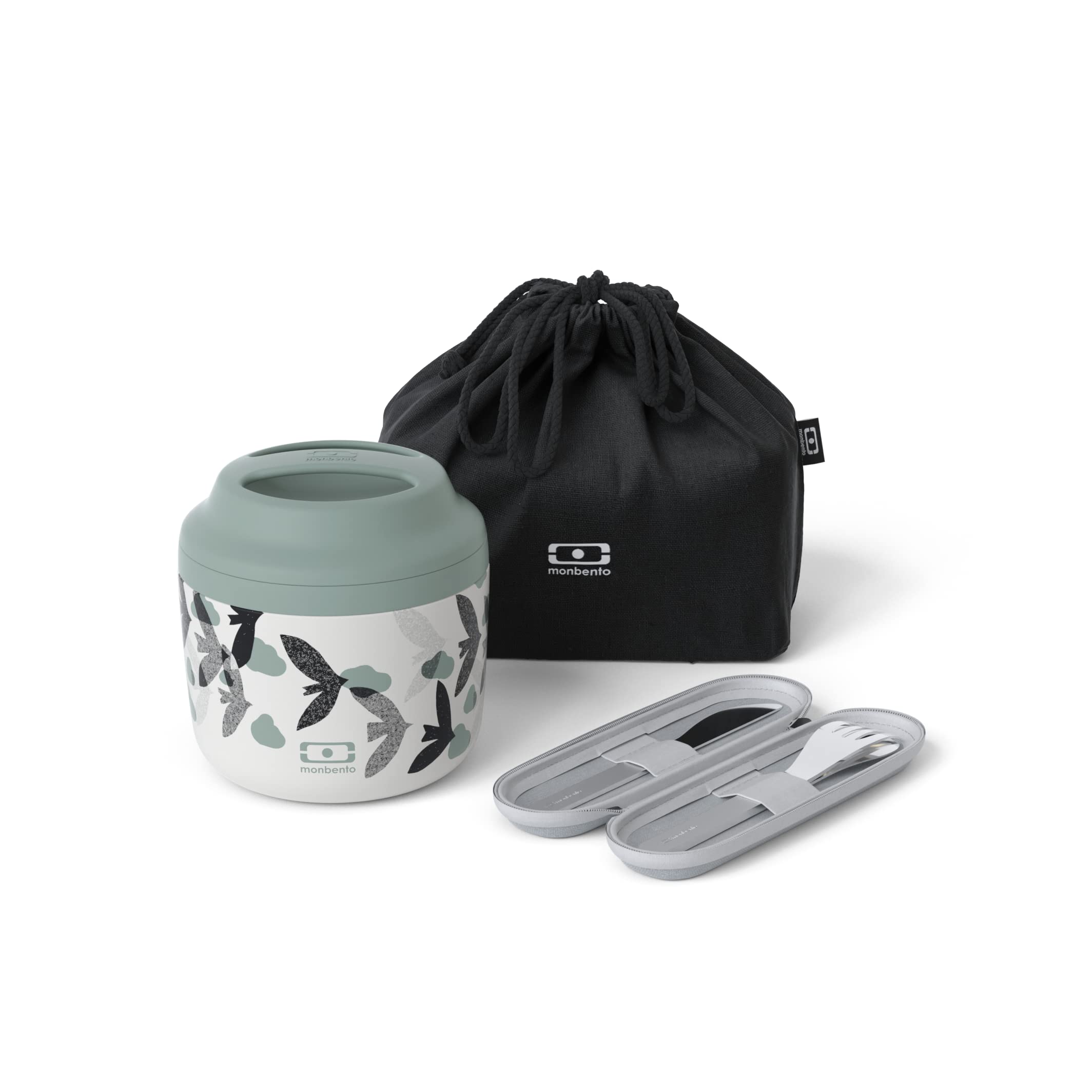 mon-bento-mb-element-birds-set-lunch-box-isotherme-vert image 1