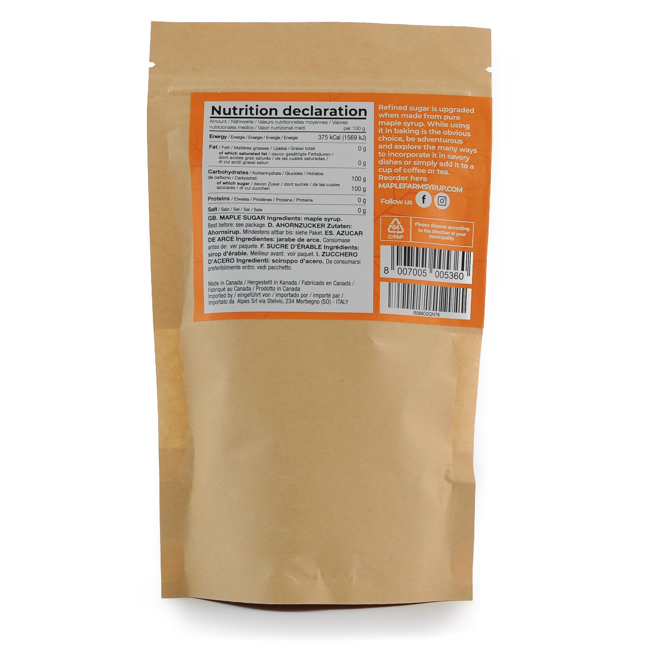maplefarm-sucre-d-rable-pur-150-g-canada image 2