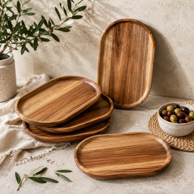 qg-du-coq-planches-service-plateau-ap-ro-ovale-bois-acacia image 1