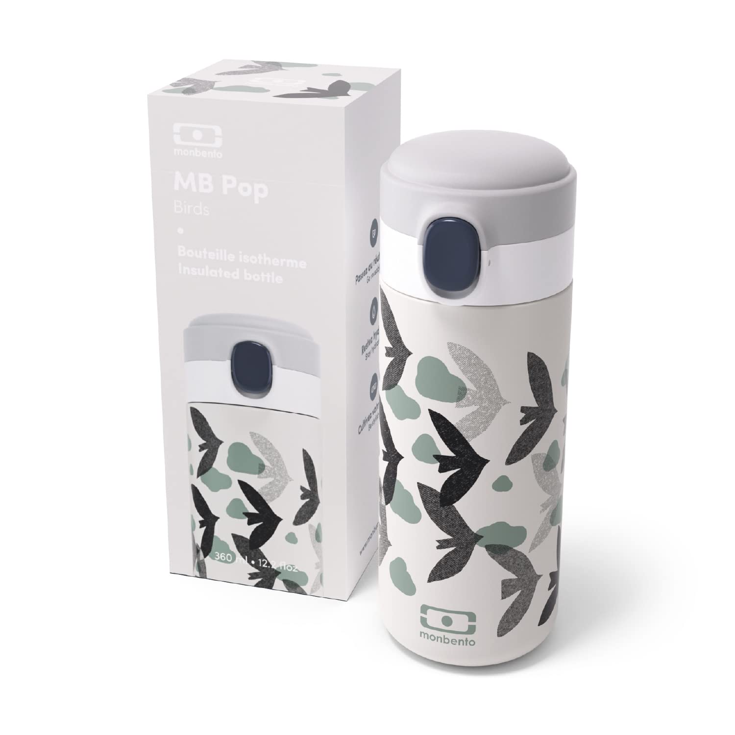 monbento-mb-pop-gourde-isotherme-360ml-birds-vert-inox image 8