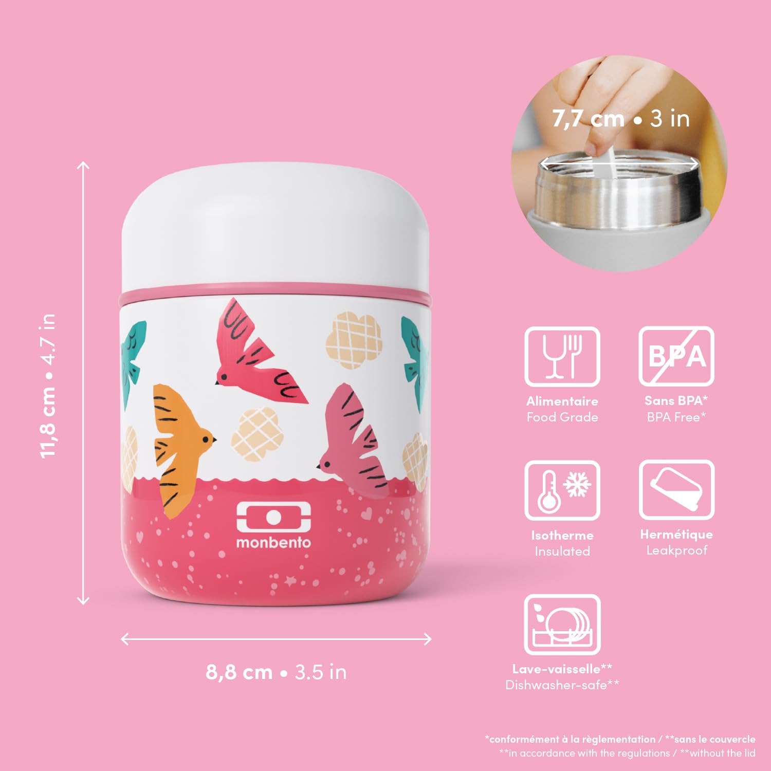 monbento-capsule-bo-te-enfant-isotherme-rose-birds-280ml image 5