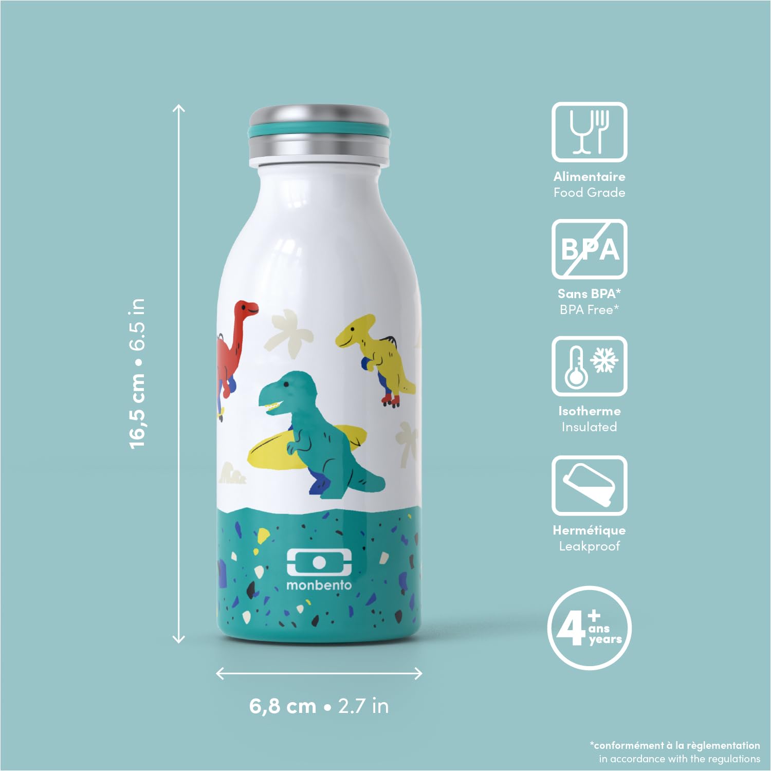 monbento-mb-cooly-gourde-isotherme-enfant-350ml-bleu-dino-inox image 5