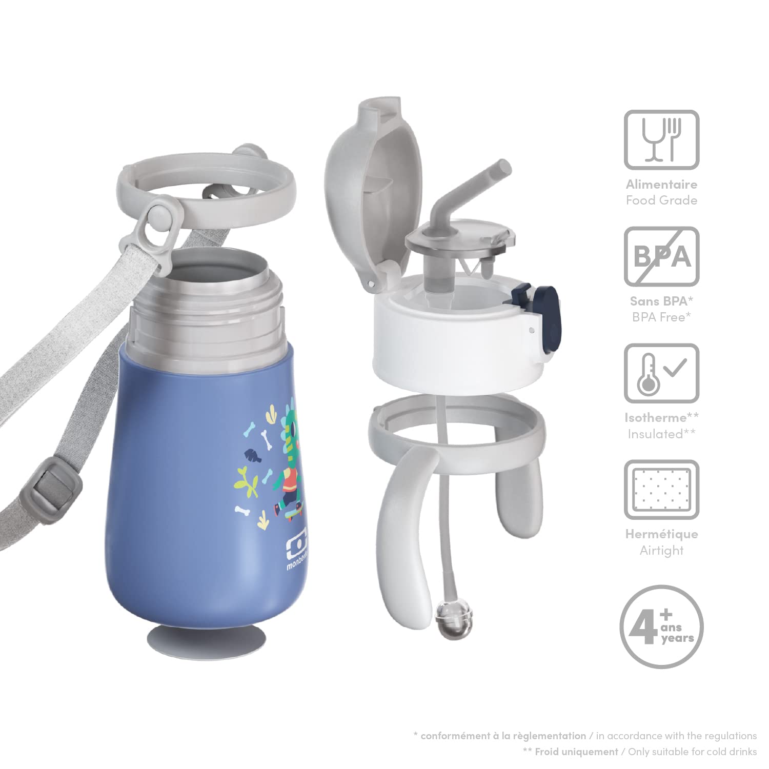 monbento-mb-stram-dino-gourde-isotherme-enfant-360ml-bleue image 3