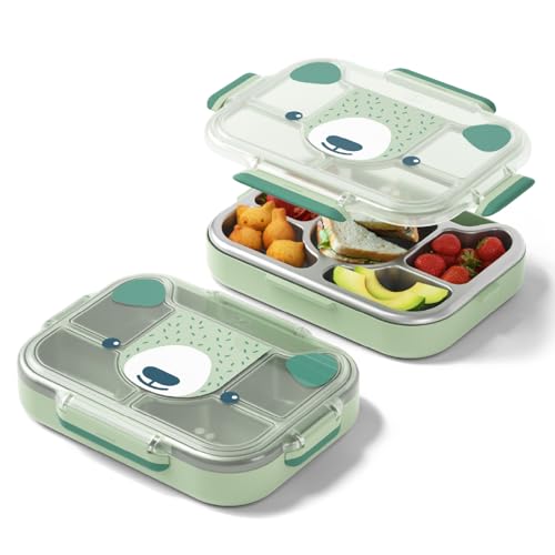 monbento-wonder-bear-lunch-box-enfant-950ml-vert-ours-inox image 6