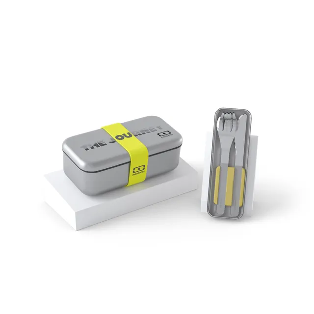monbento-sets-adulte-enfants-mb-sense-journey-bento-inox-jaune-couverts image 1