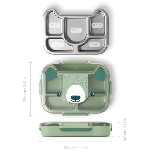 monbento-wonder-bear-lunch-box-enfant-950ml-vert-ours-inox image 7
