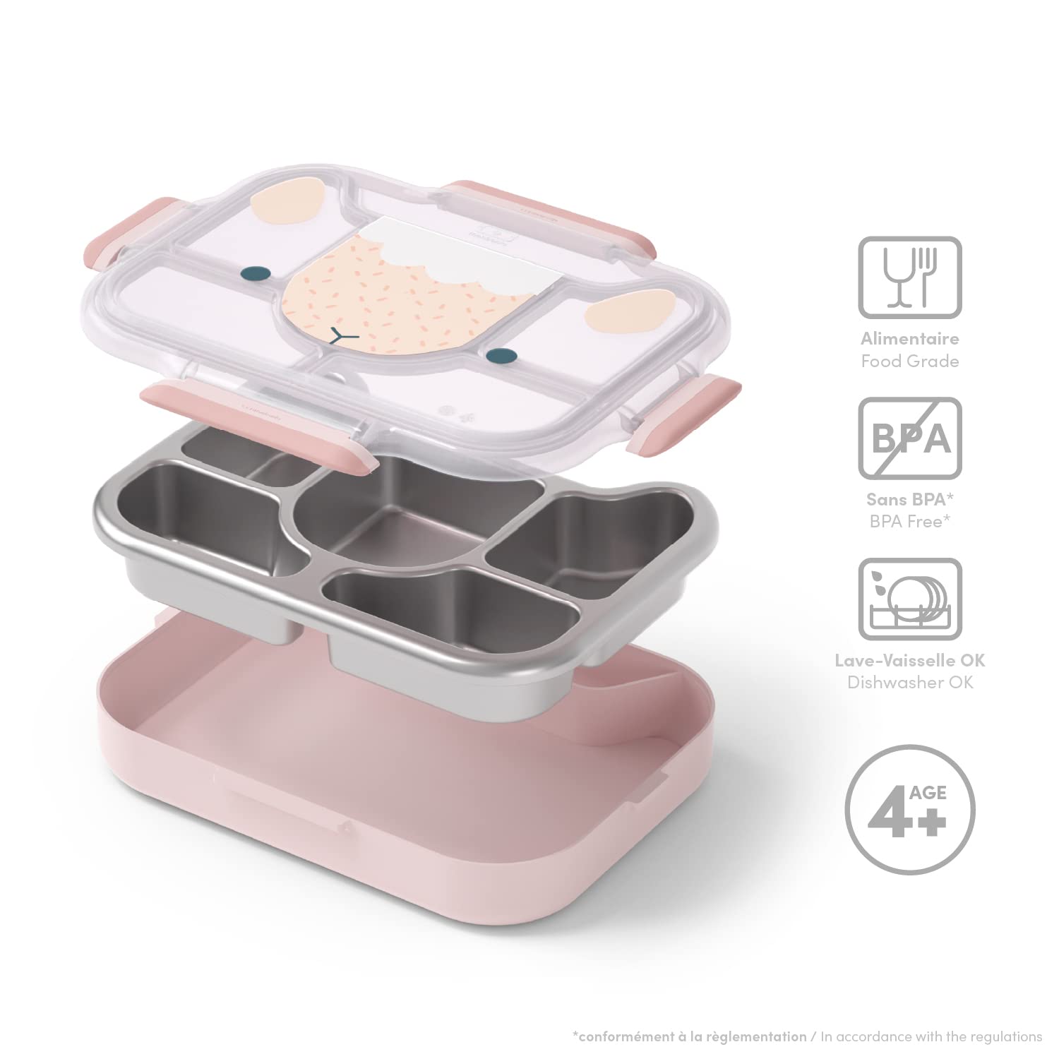 mon-bento-kids-mb-wonder-lunch-box-950ml-rose-sheep image 3