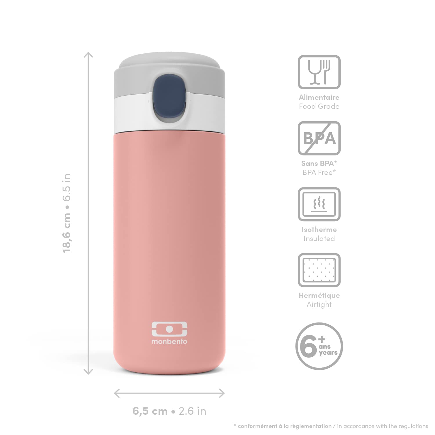 monbento-mb-pop-flamingo-gourde-isotherme-360-ml-rose image 3