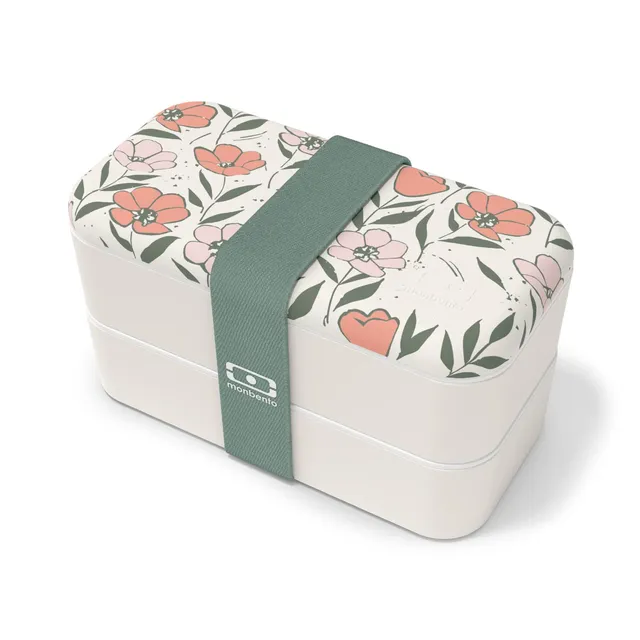 monbento-mb-original-bloom-lunch-box-rose-fleurs-1l image 1