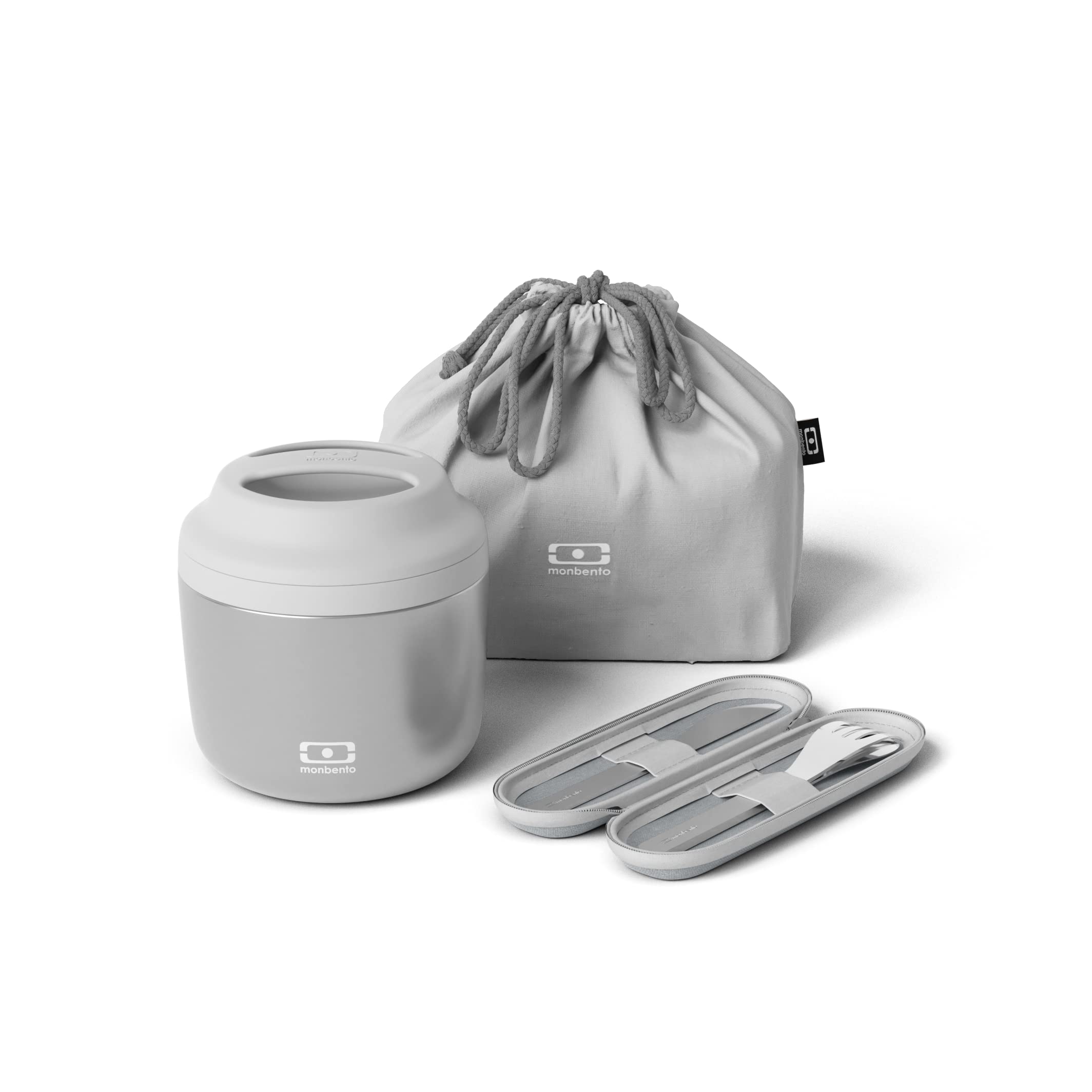 mon-bento-mb-element-silver-set-lunch-box-isotherme-gris image 1
