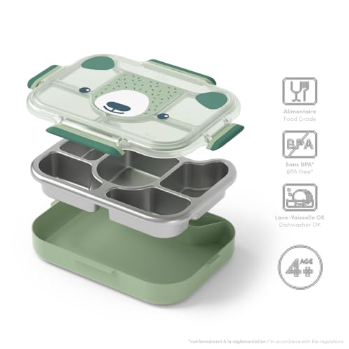 monbento-wonder-bear-lunch-box-enfant-950ml-vert-ours-inox image 8