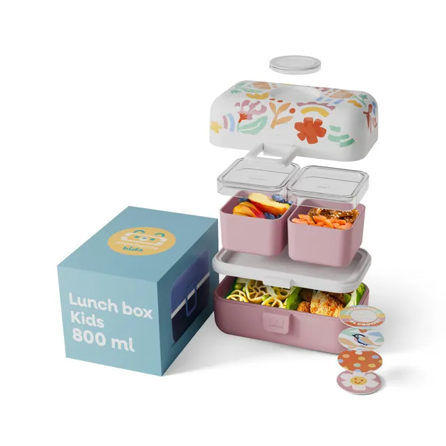 monbento-tresor-lunch-box-enfant-0-8-l-papercut-rose-floral image 1