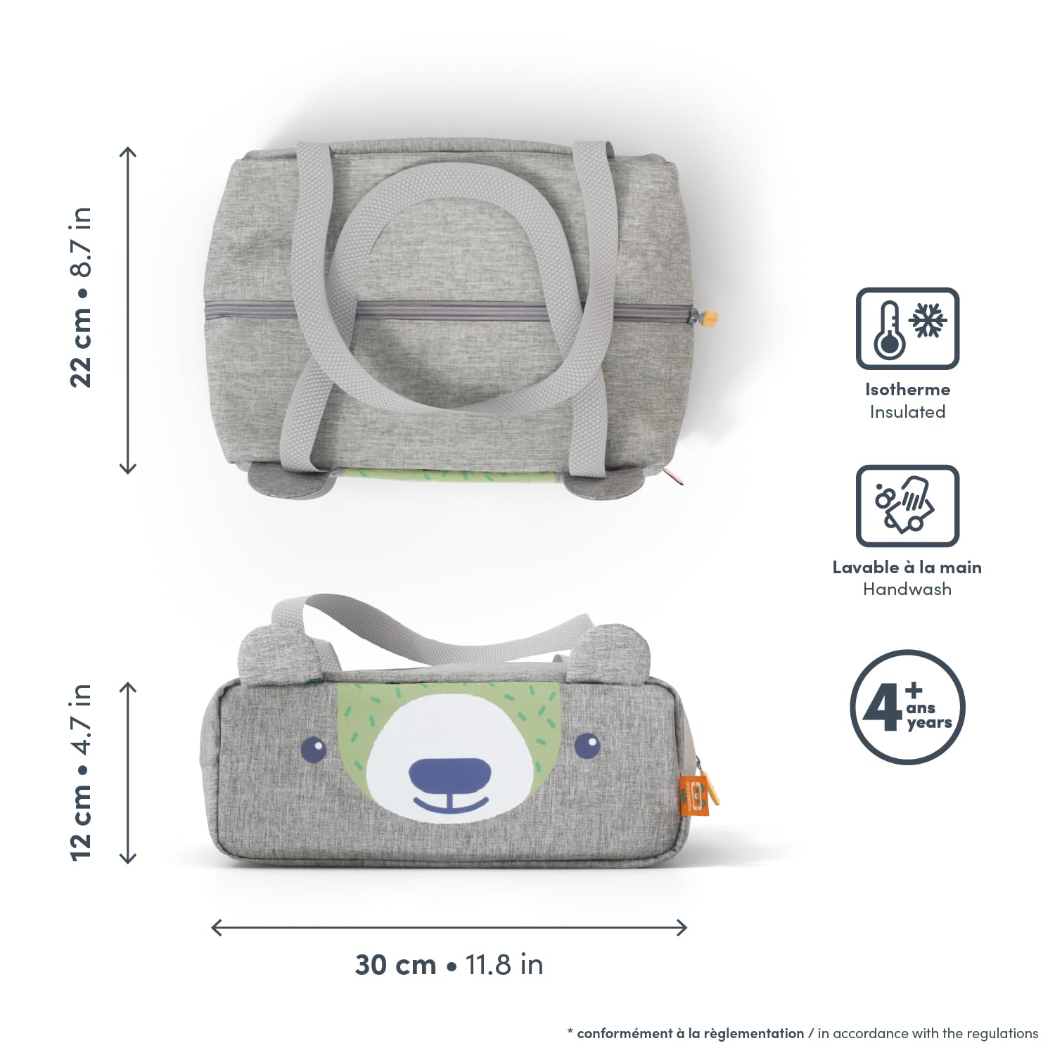 mon-bento-wonder-travel-sac-isotherme-enfant-vert-bear image 2