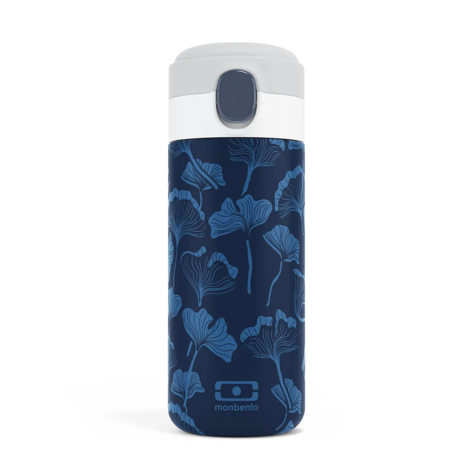 monbento-mb-pop-ginkgo-gourde-isotherme-360-ml-bleu image 1